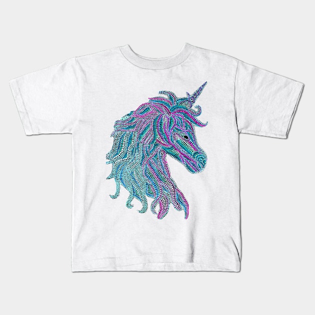 Mythical Unicorn Kids T-Shirt by Amy Diener